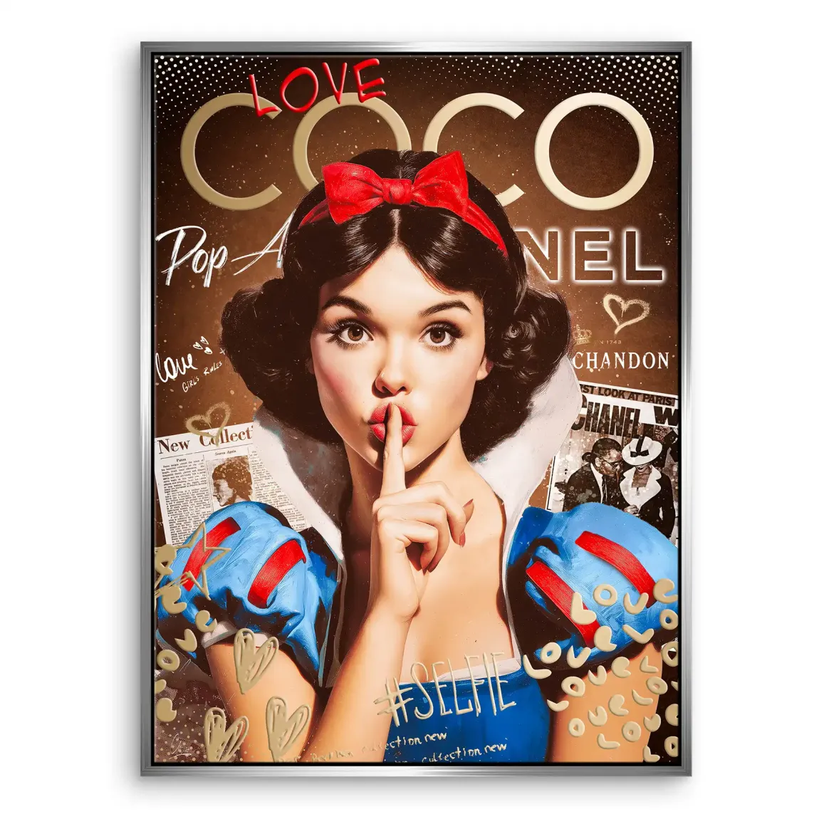 Schneewittchen Coco Glam Leinwand Bild