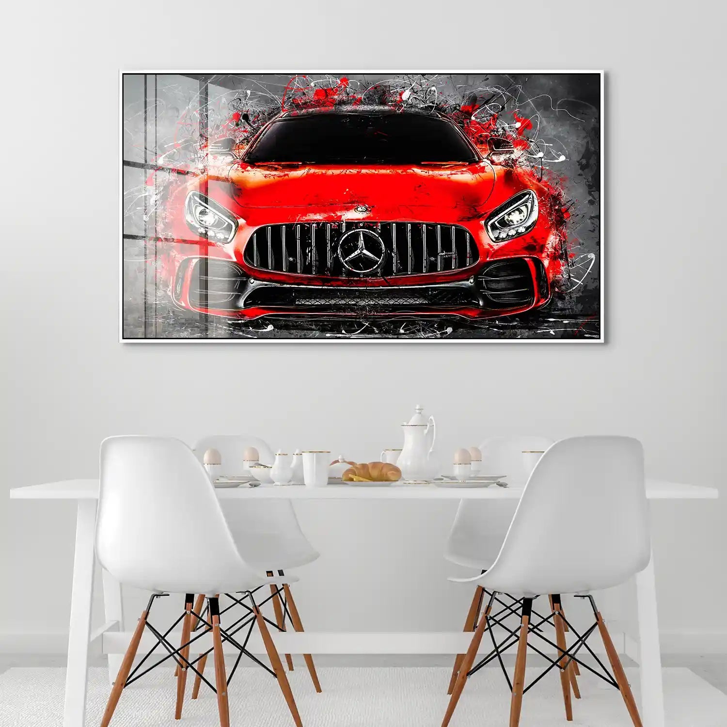 Mercedes AMG GT Abstrakt Rot Acrylglas Bild INGALERIE