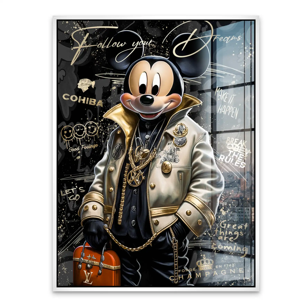 Micky Maus Dreams Pop Art Style Acrylglas Bild INGALERIE