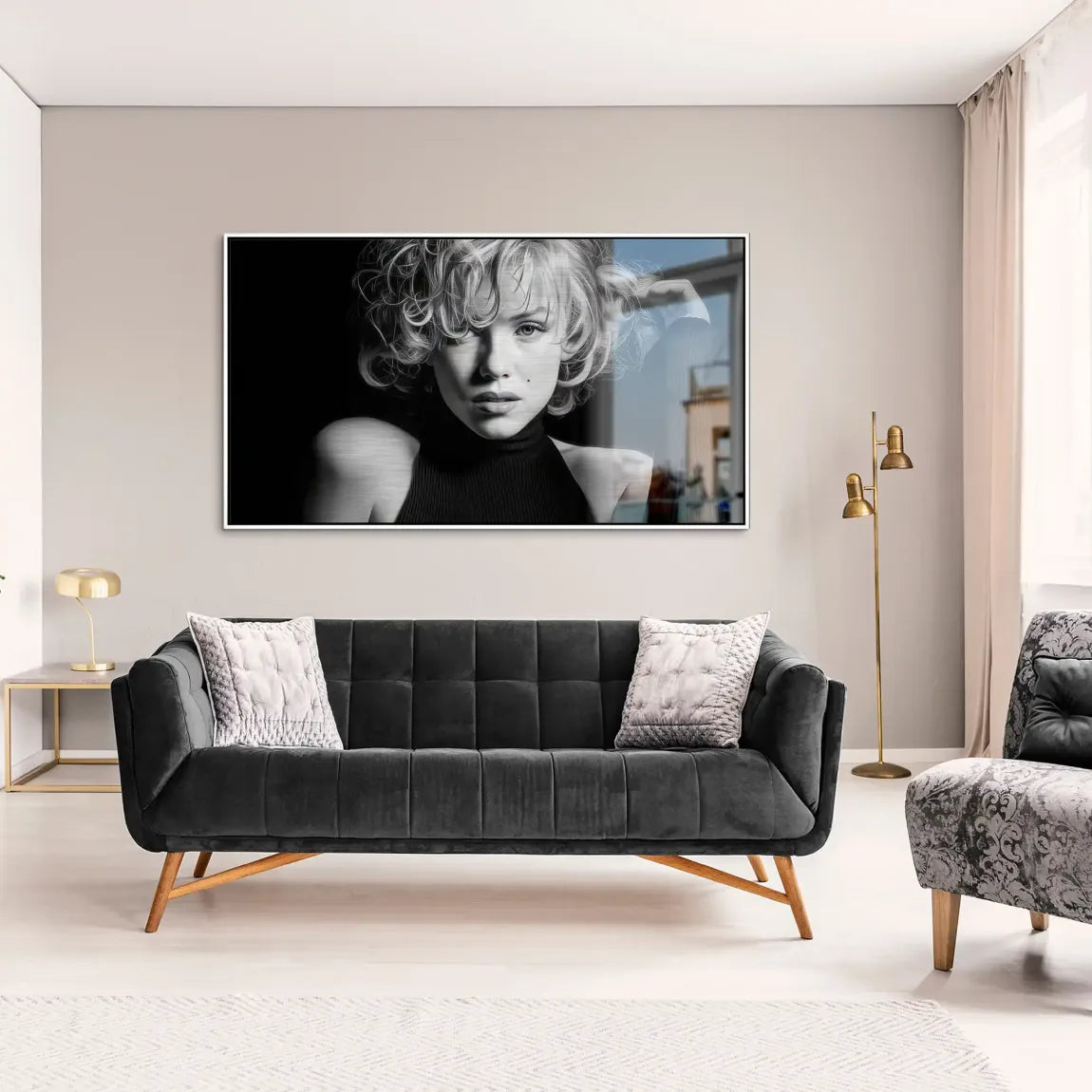 Marilyn Monroe Velvet Icon Alu Gebürstet