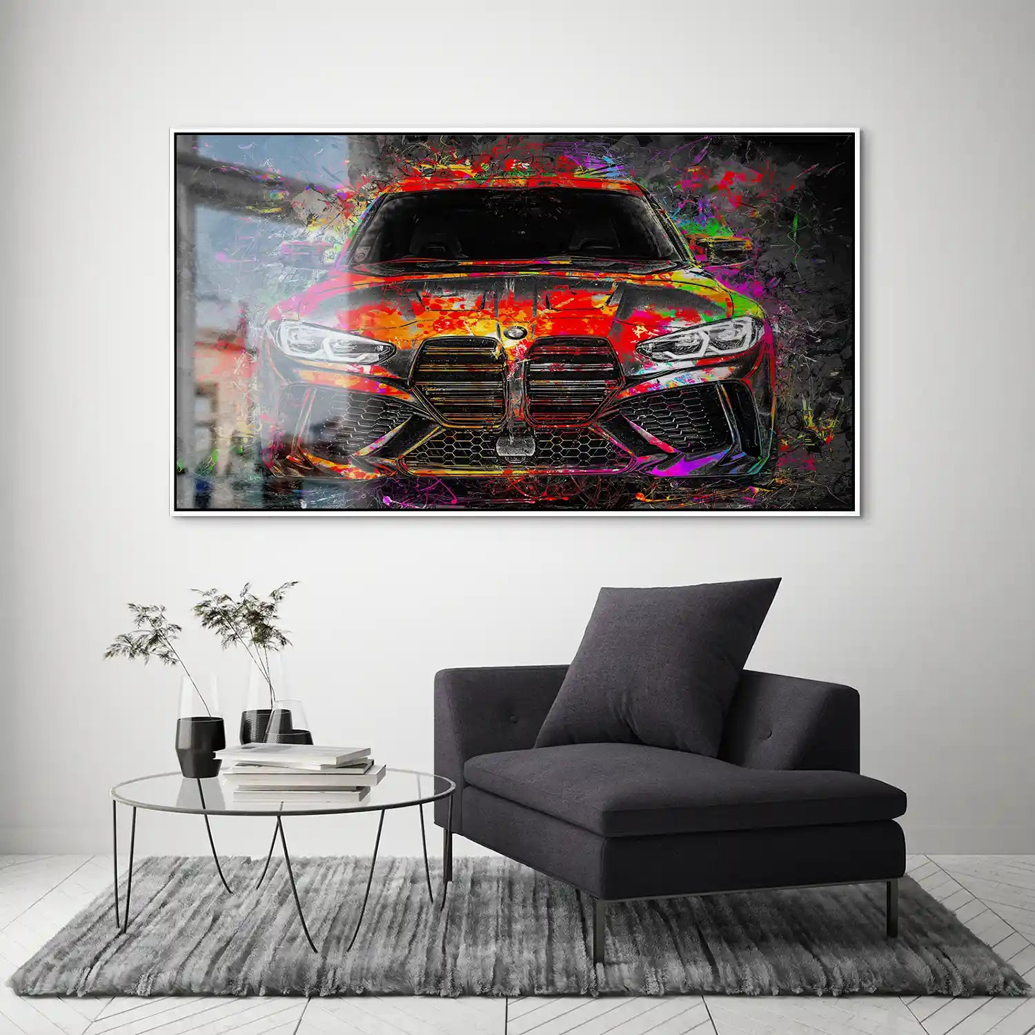 BMW M4 Pop Art Style Alu Gebürstet INGALERIE