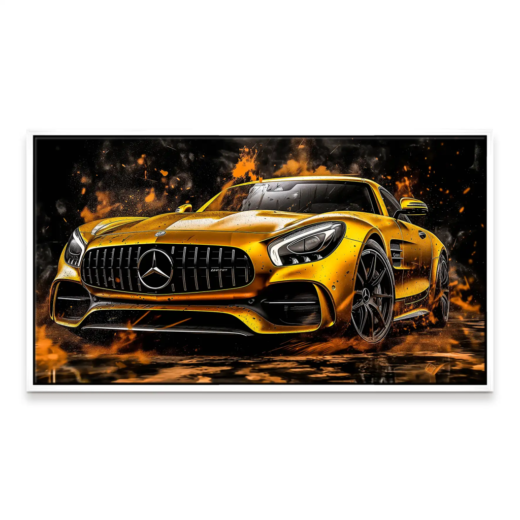 Mercedes AMG GT Modern Style Leinwand Bild INGALERIE