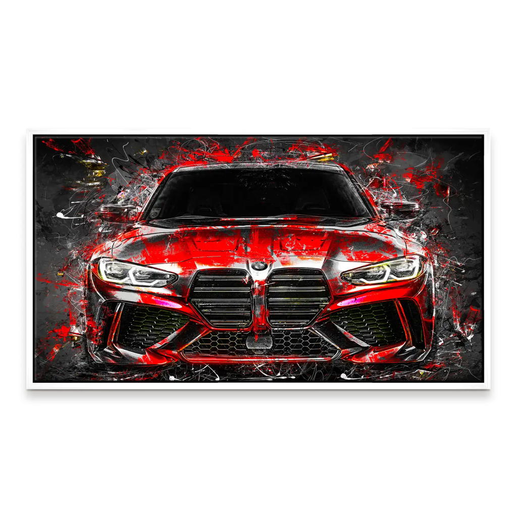 BMW M4 Abstrakt Style Leinwand Bild INGALERIE