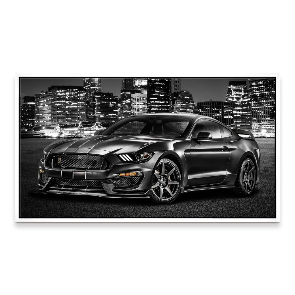 Ford Mustang Black City Leinwand Bild INGALERIE