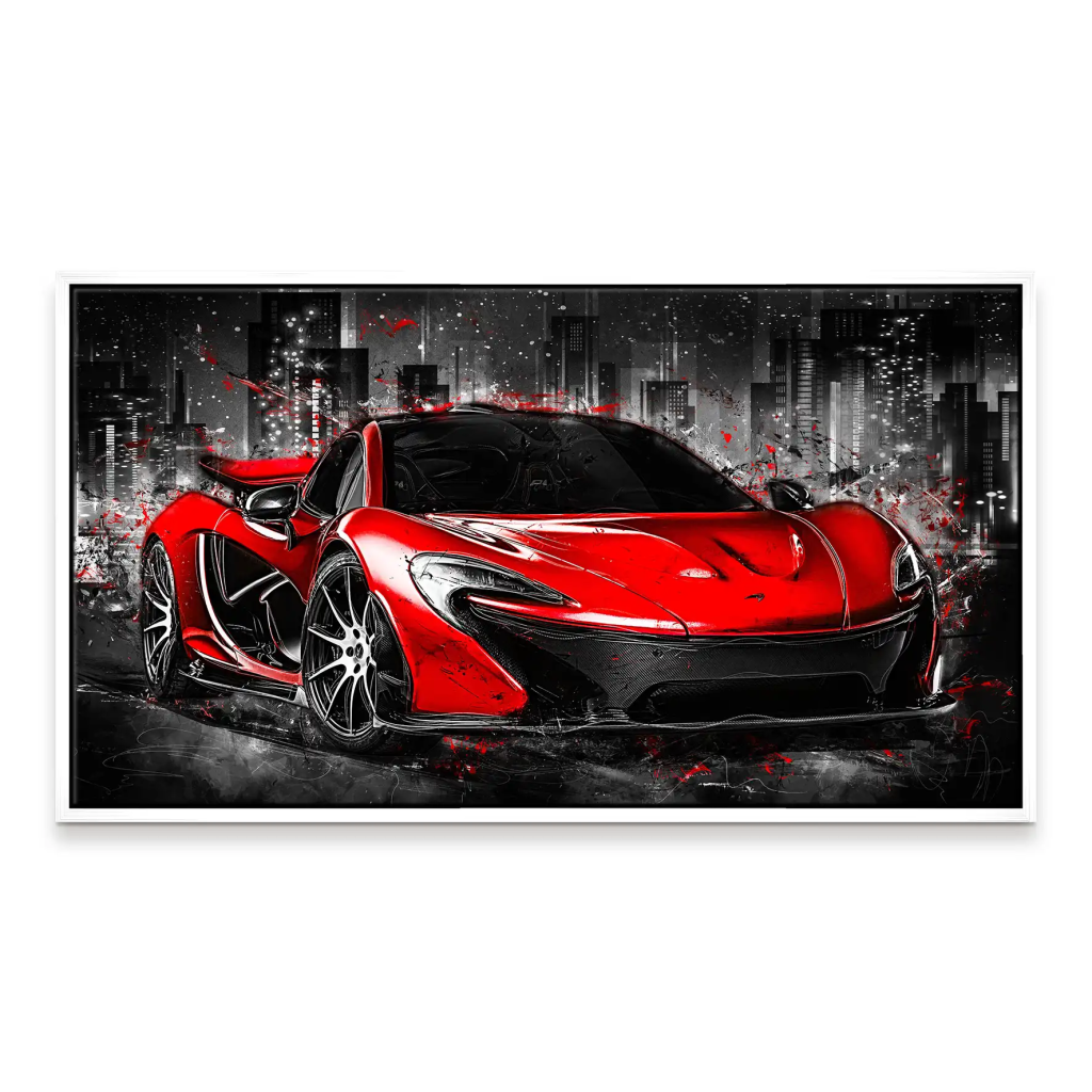 McLaren Abstrakt Rot Leinwand Bild INGALERIE