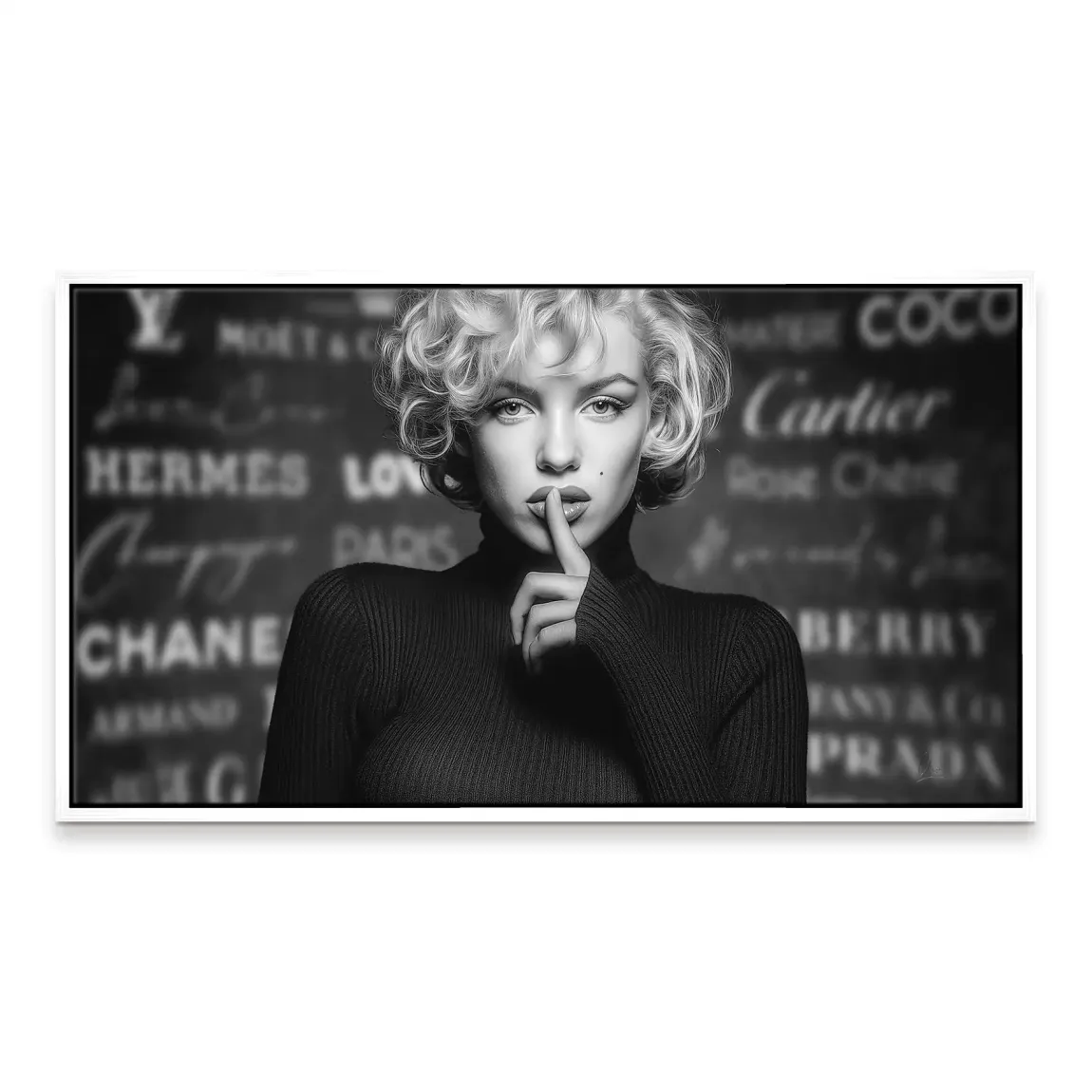 Marilyn Monroe Black Secret Leinwand Bild