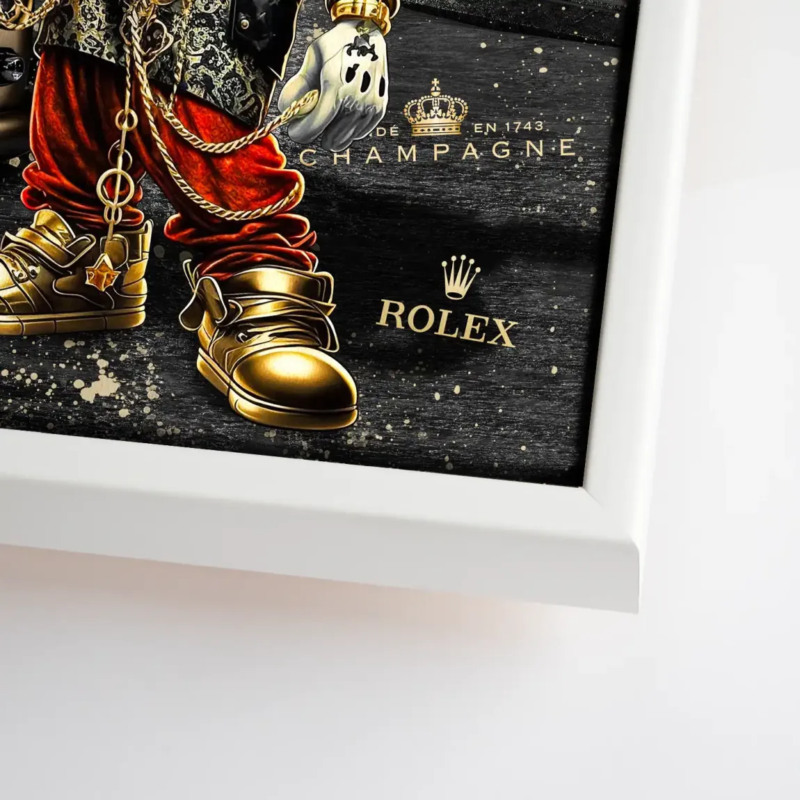 Mickey Gold 356 Porsche Leinwand Bild