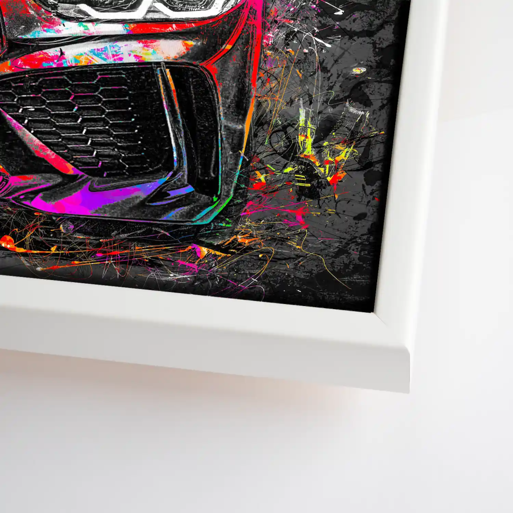 BMW M4 Pop Art Style Leinwand Bild INGALERIE