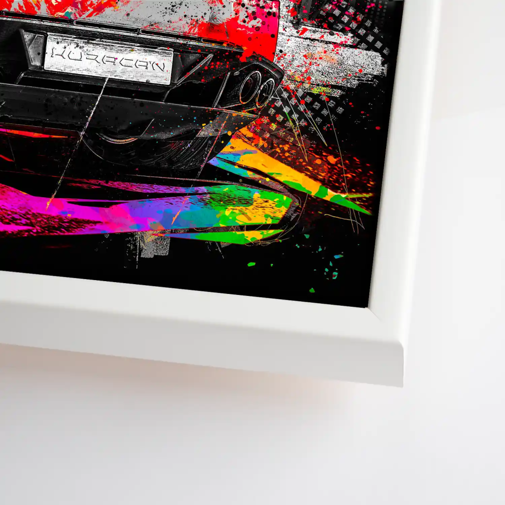 Lambo Huracan Pop Art Style Leinwand Bild INGALERIE