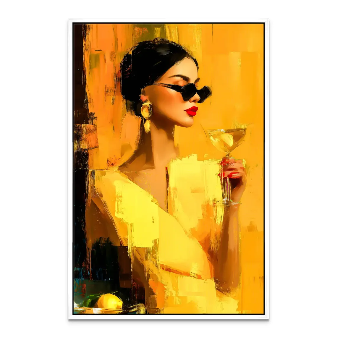 Golden Luxe Martini Leinwand Bild INGALERIE