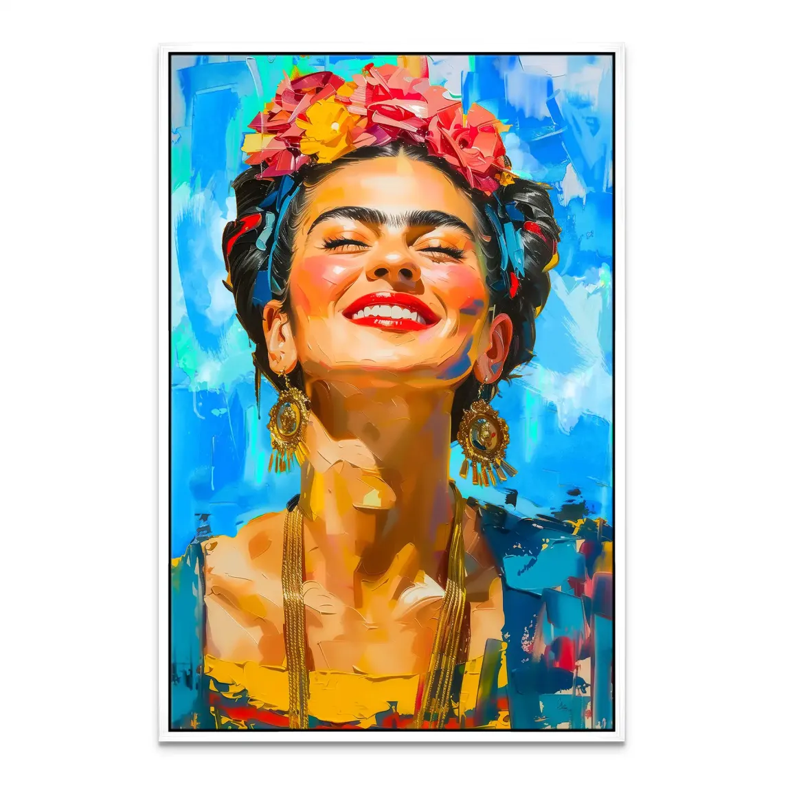 Frida buntes Leben Leinwand Bild