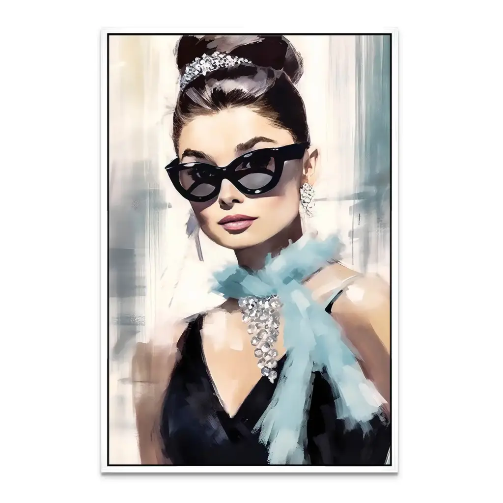 Audrey Hepburn Tiffany Style Leinwand Bild INGALERIE
