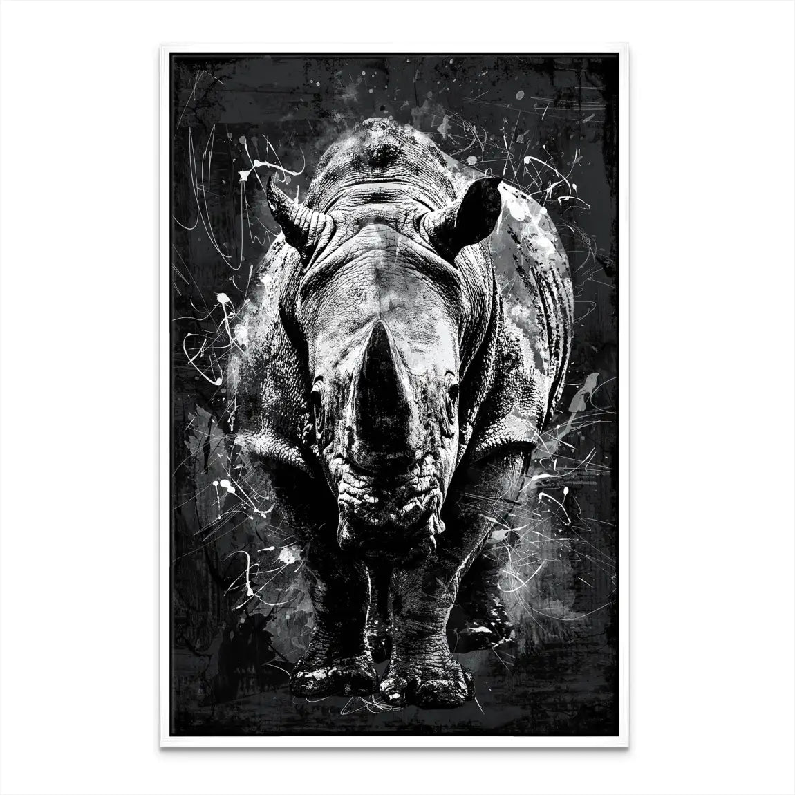 Nashorn Abstrakt Leinwand Bild INGALERIE