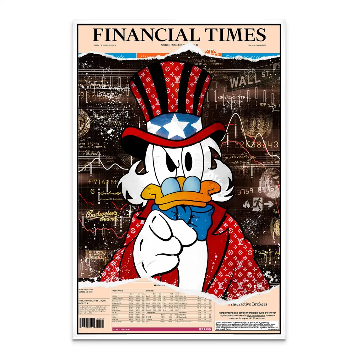 Dagobert Financial Times Leinwand Bild