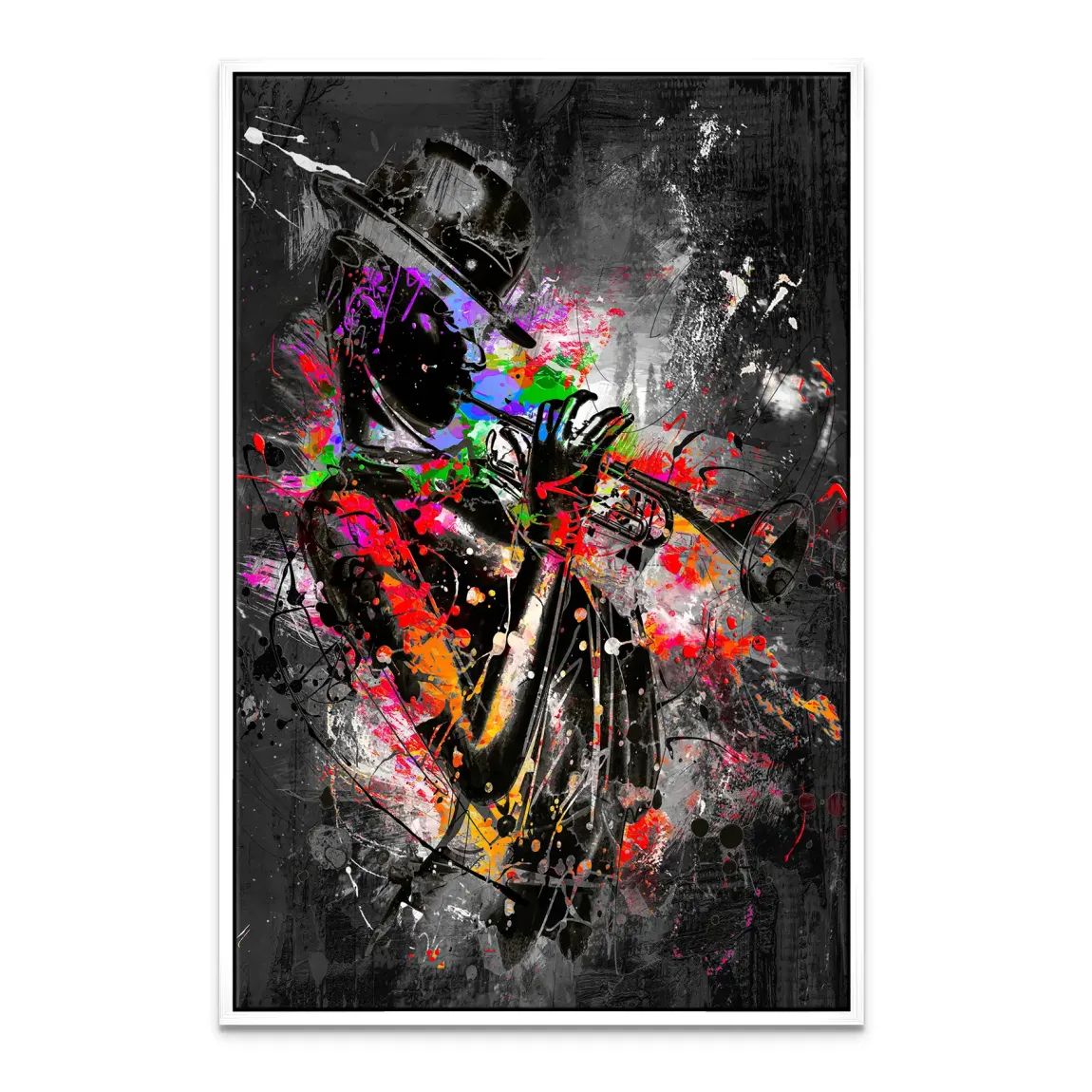 Color Jazz Trompete Leinwand Bild