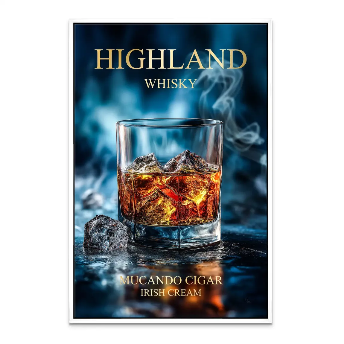 Highland Whisky Glow Leinwand Bild