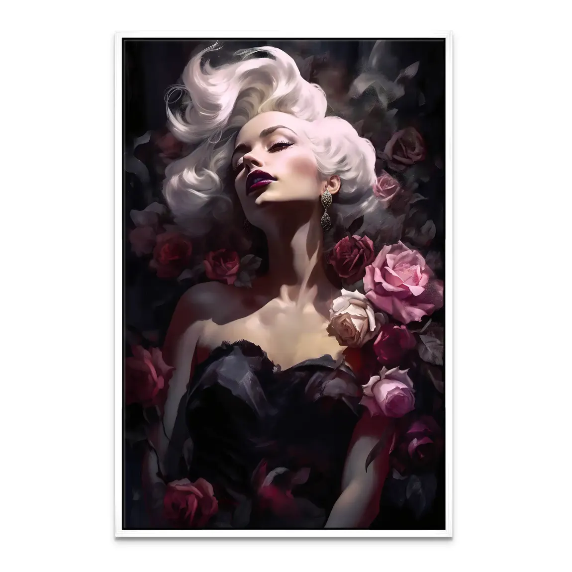 Velvet Rose Marilyn Monroe Leinwand Bild