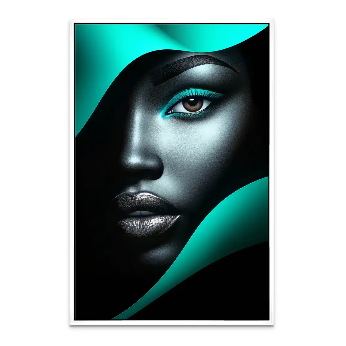 Mystique in Türkis Leinwand Bild INGALERIE