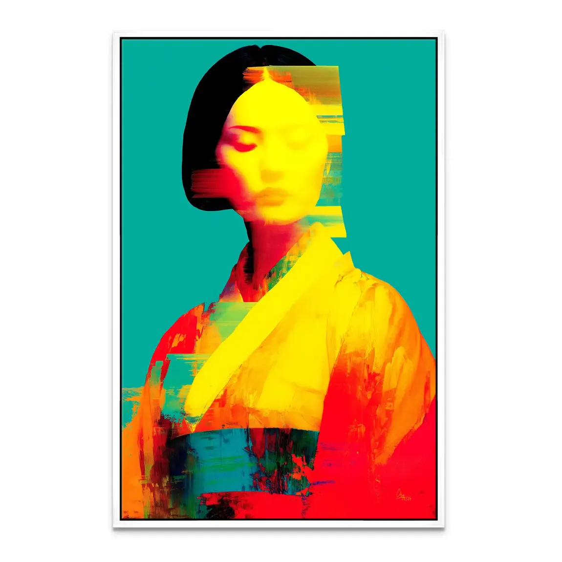 Geisha Color Art Leinwand Bild