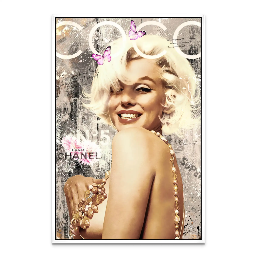 Marilyn Coco Retro Leinwand Bild INGALERIE