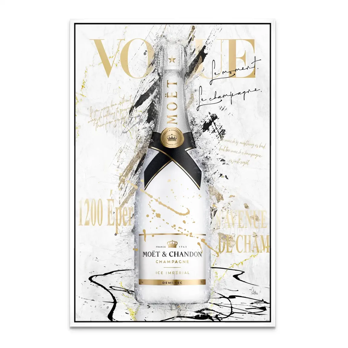 Champagner Art Leinwand Bild