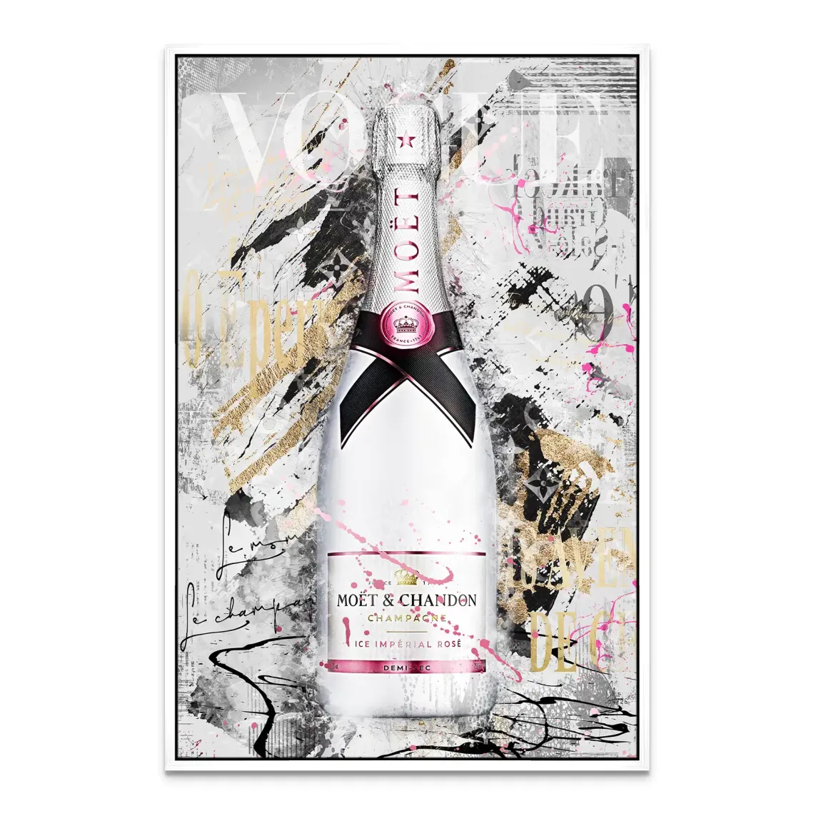 Champagner Rosé Leinwand Bild