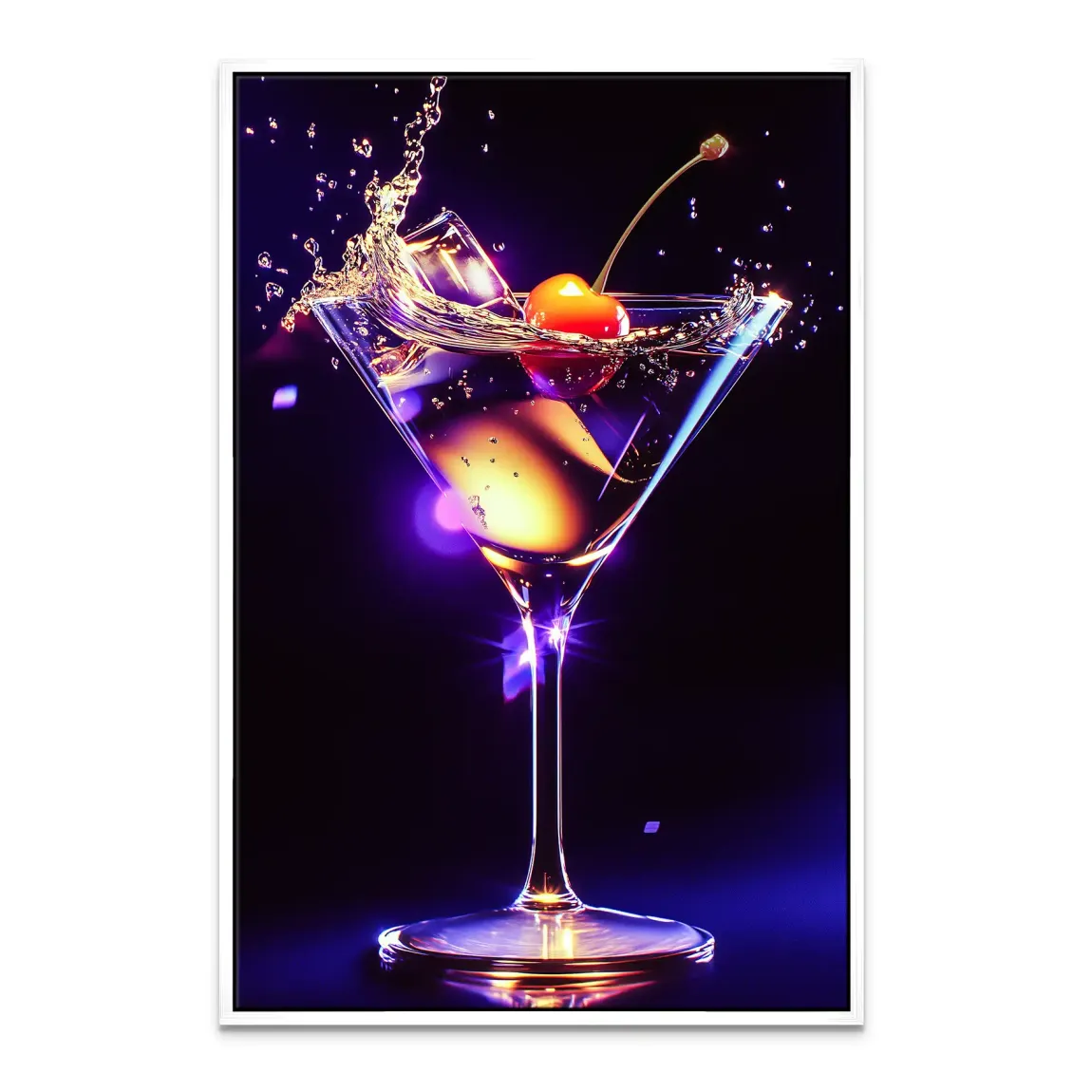 Kirschentanz im Cocktailschimmer Leinwand Bild INGALERIE