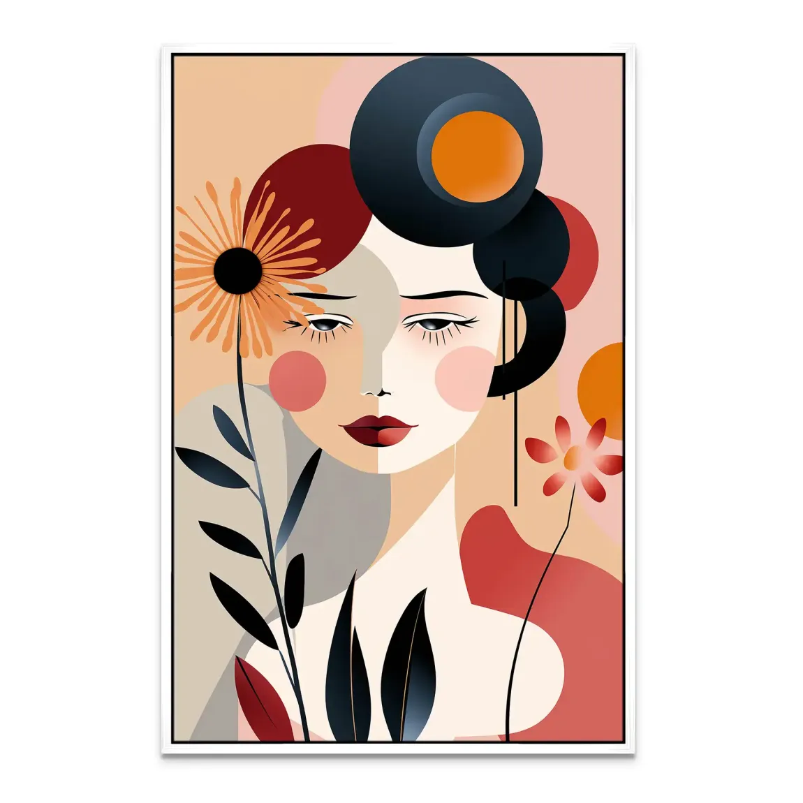 Flora im Kreis der Gedanken Leinwand Bild INGALERIE