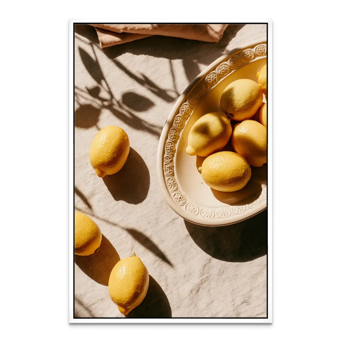 Goldene Zitronen Leinwand Bild