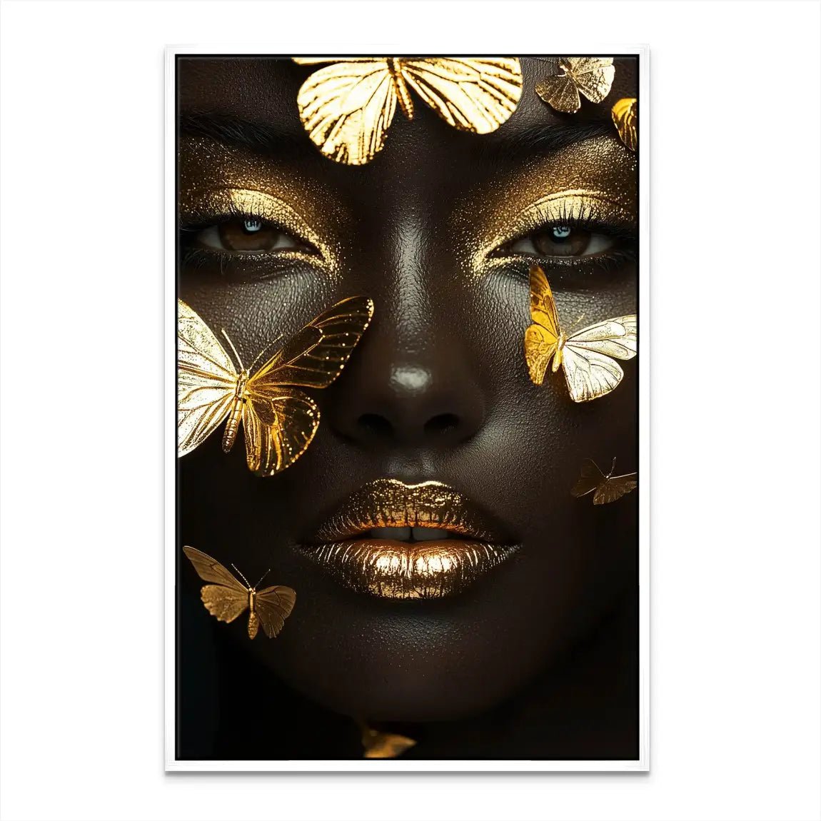 Golden Butterfly Leinwand Bild INGALERIE