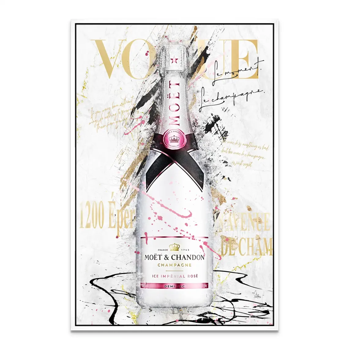 Champagner Glam Leinwand Bild