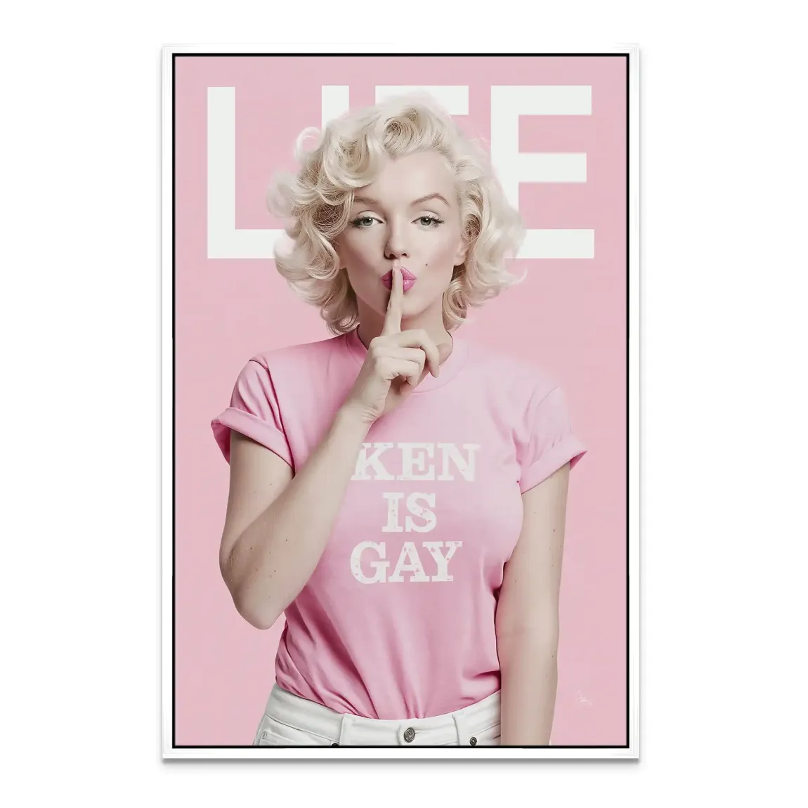 Marilyn Monroe Ken is Gay Leinwand Bild