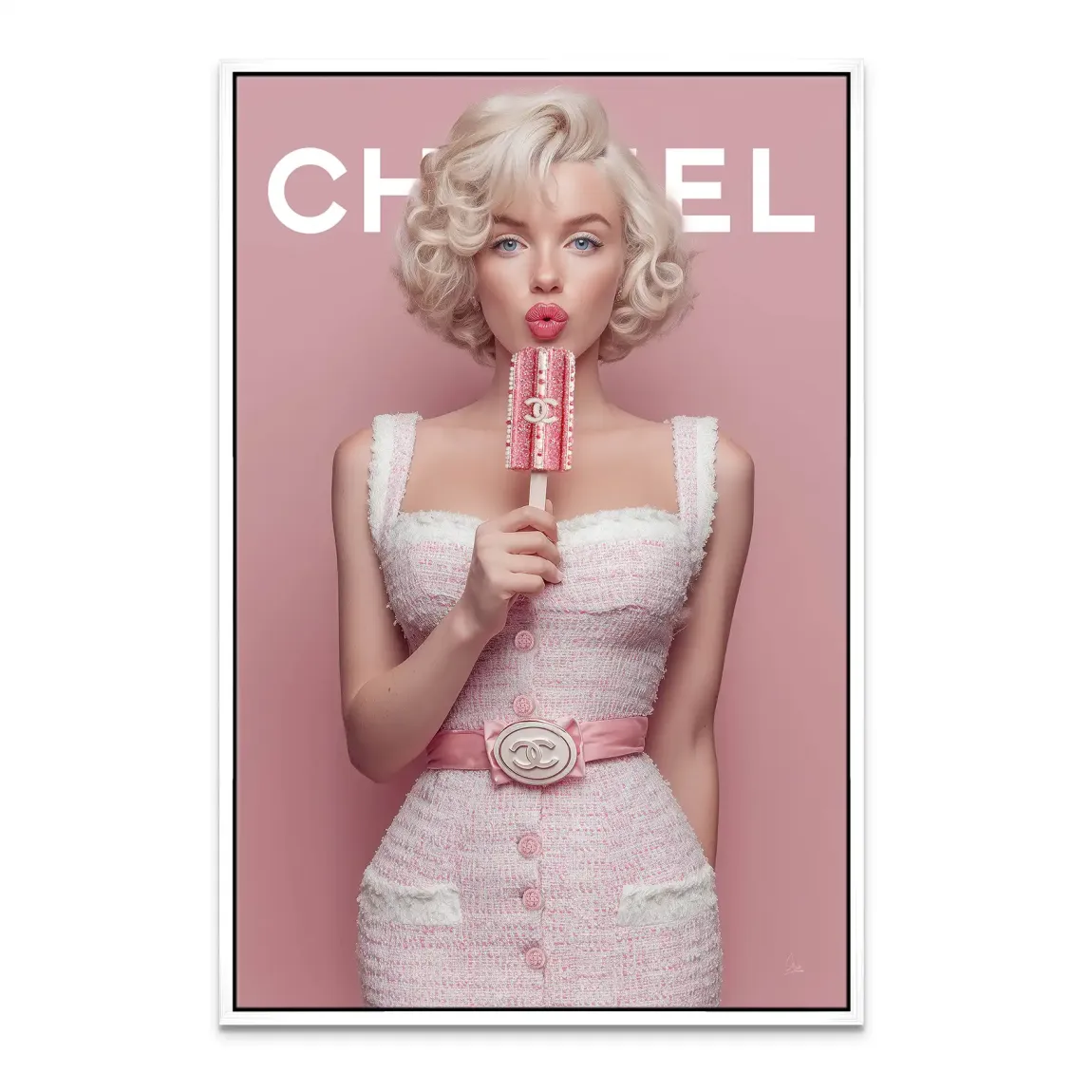Pink Delight Marilyn Monroe Leinwand Bild