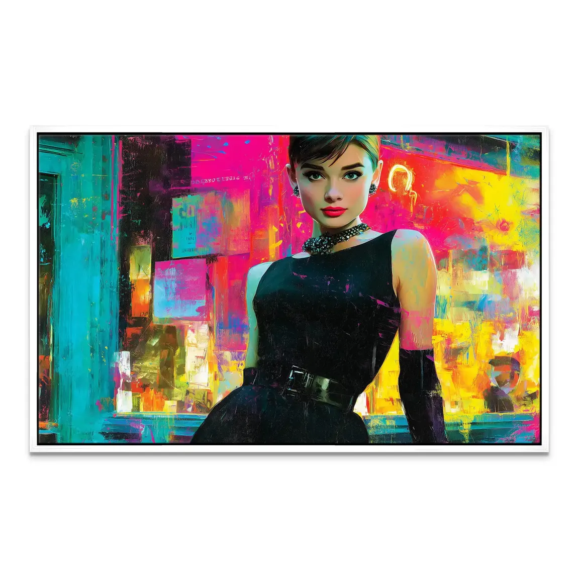 Audrey Hepburn Midnight Elegance Leinwand Bild