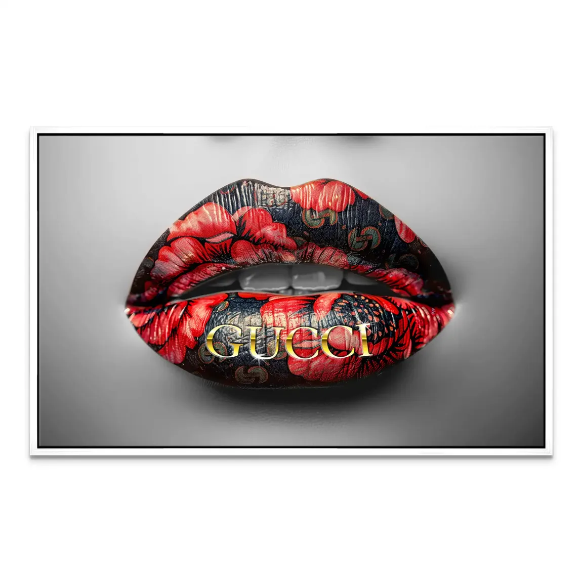 Gucci Lips Nr.2 Leinwand Bild INGALERIE