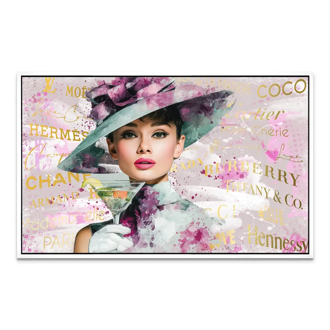 Audrey Hepburn Couture Elegance Leinwand Bild
