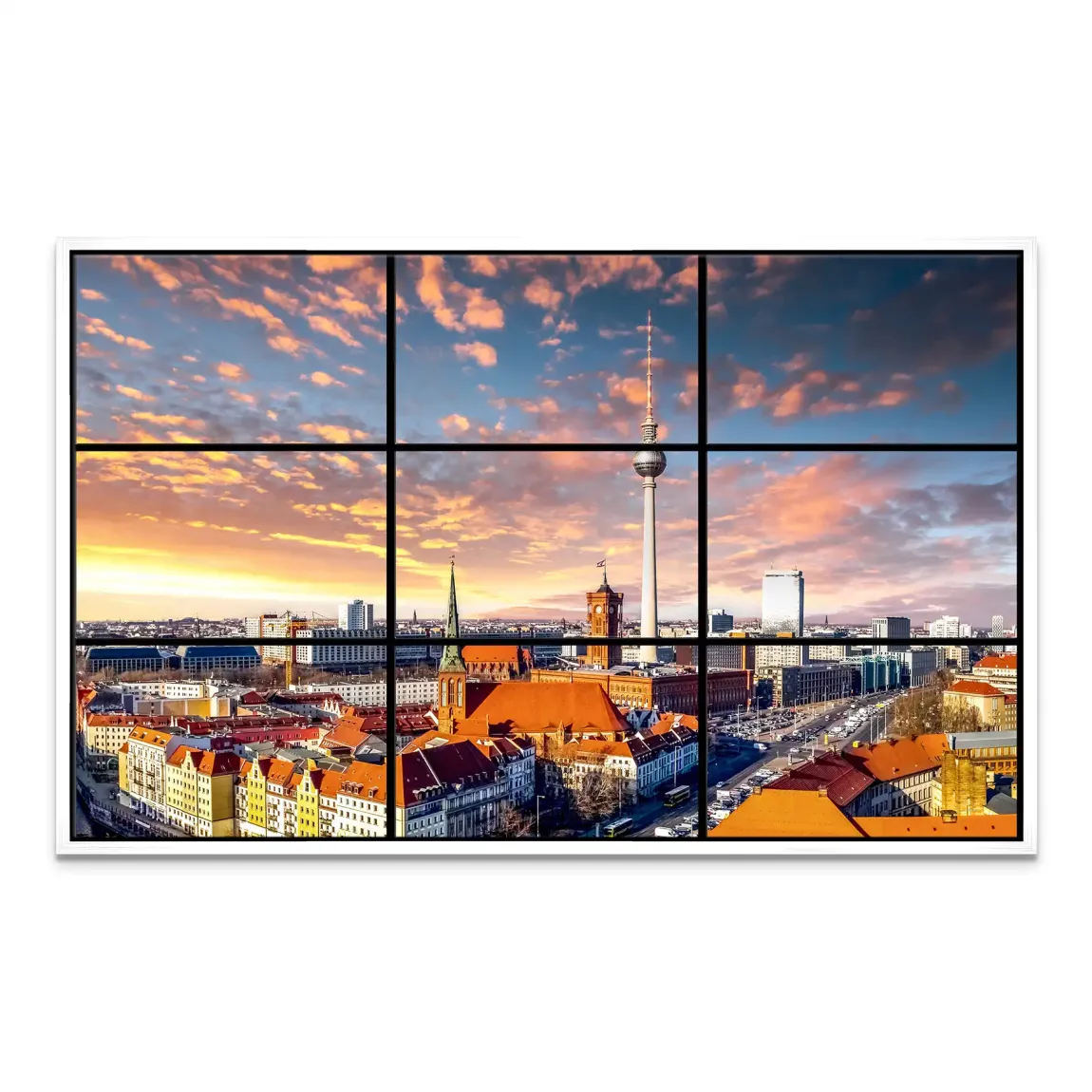 Berlin Skyline Leinwand Bild