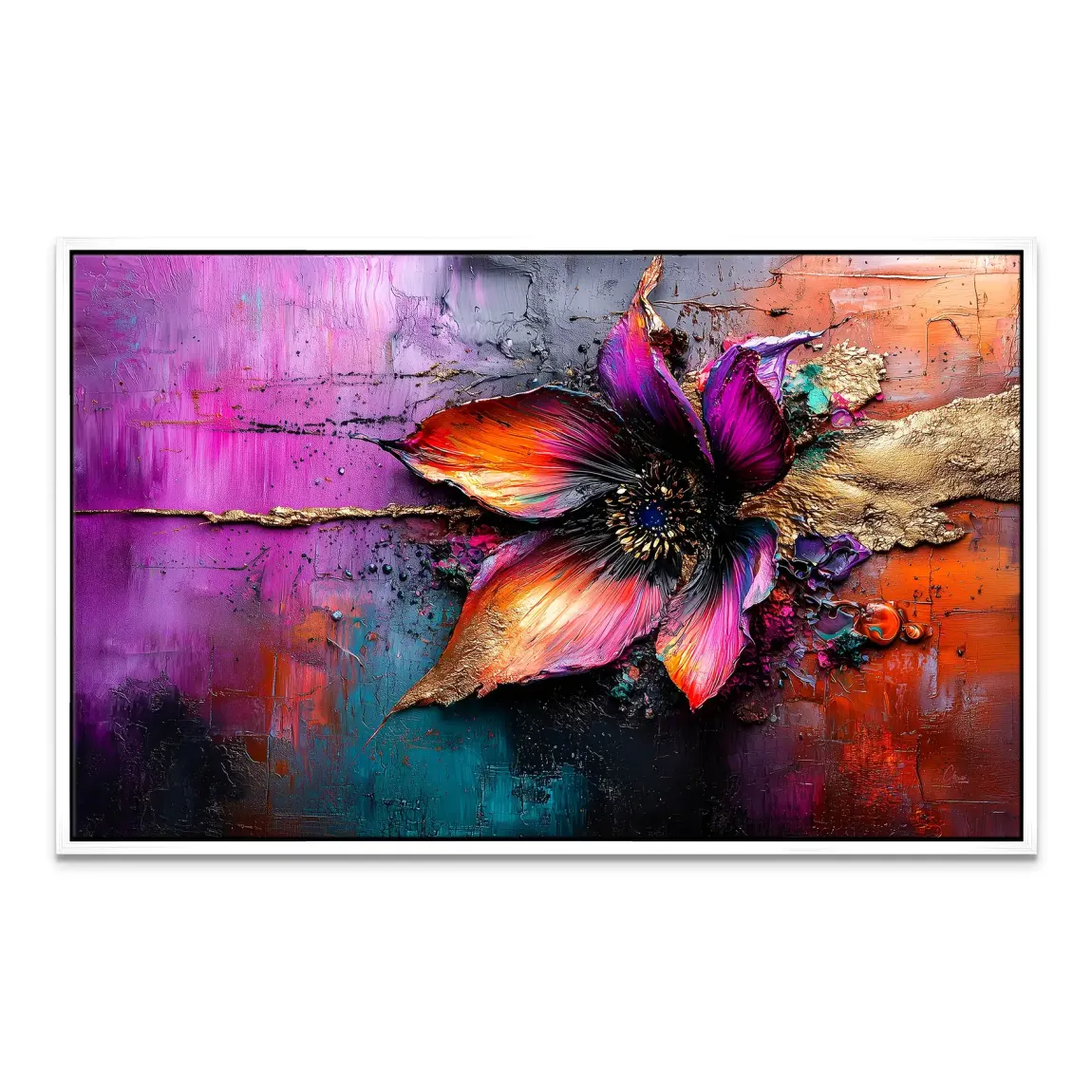 Feuerblüte der Elemente Leinwand Bild INGALERIE