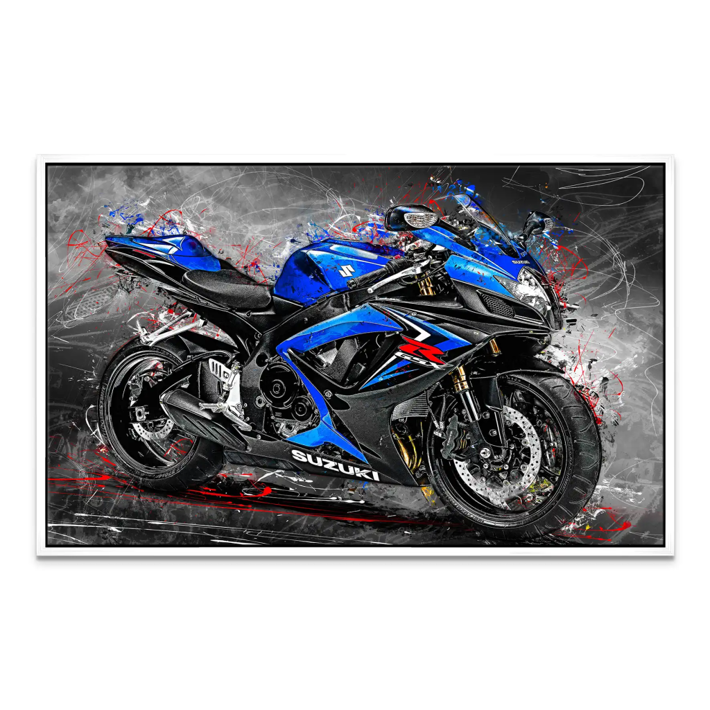 Suzuki GSXR 600 Abstrakt Leinwand Bild INGALERIE