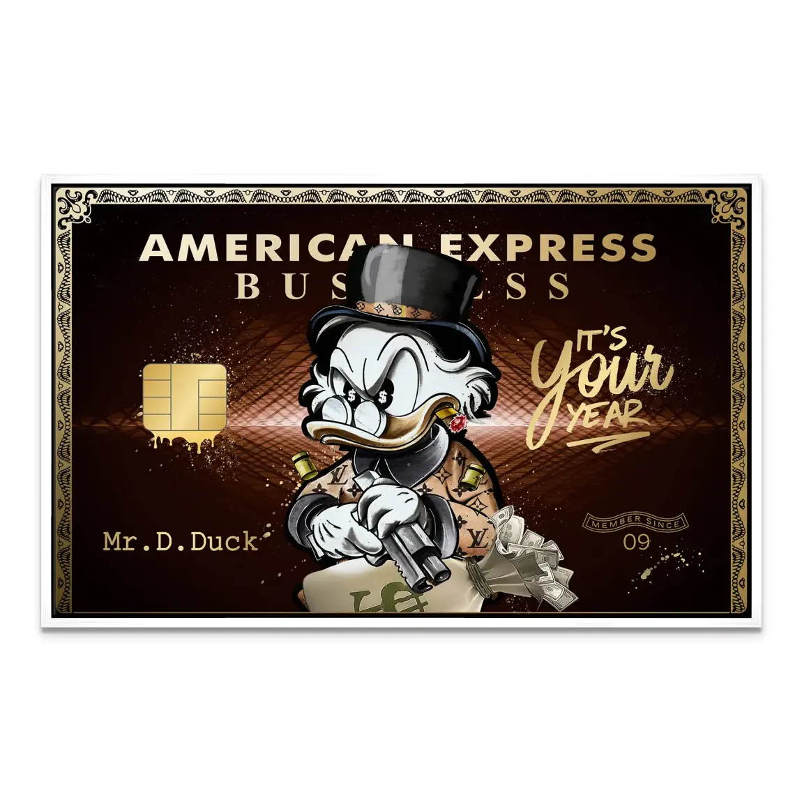 Dagobert Gold Business Leinwand Bild