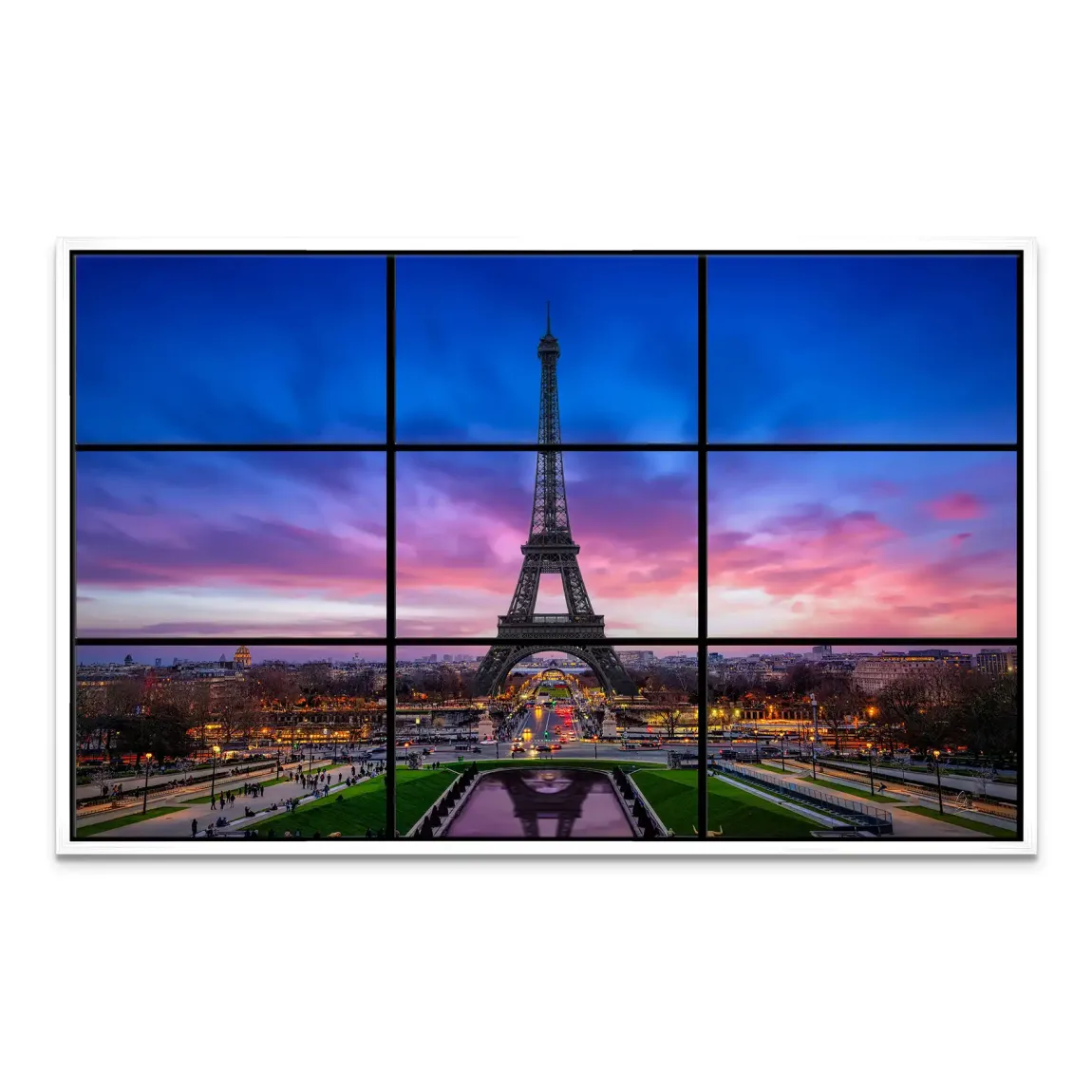 Evening Glow Paris Leinwand Bild