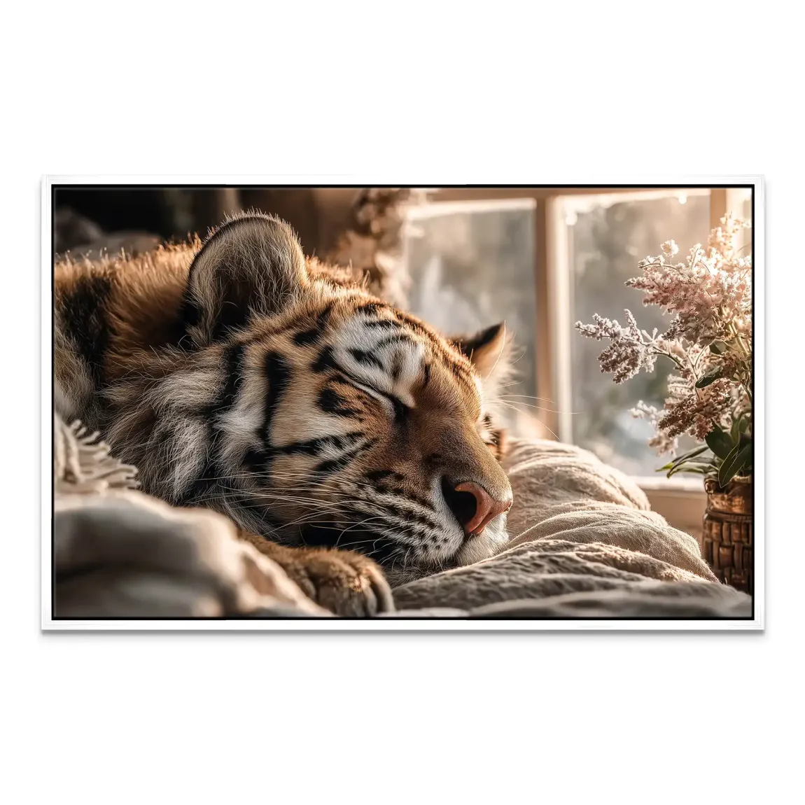 Schlafender Tiger Leinwand Bild