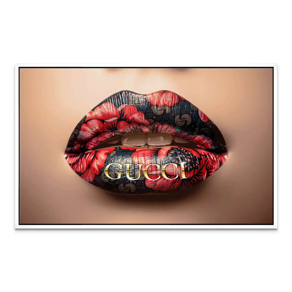 Gucci Lips Leinwand Bild INGALERIE