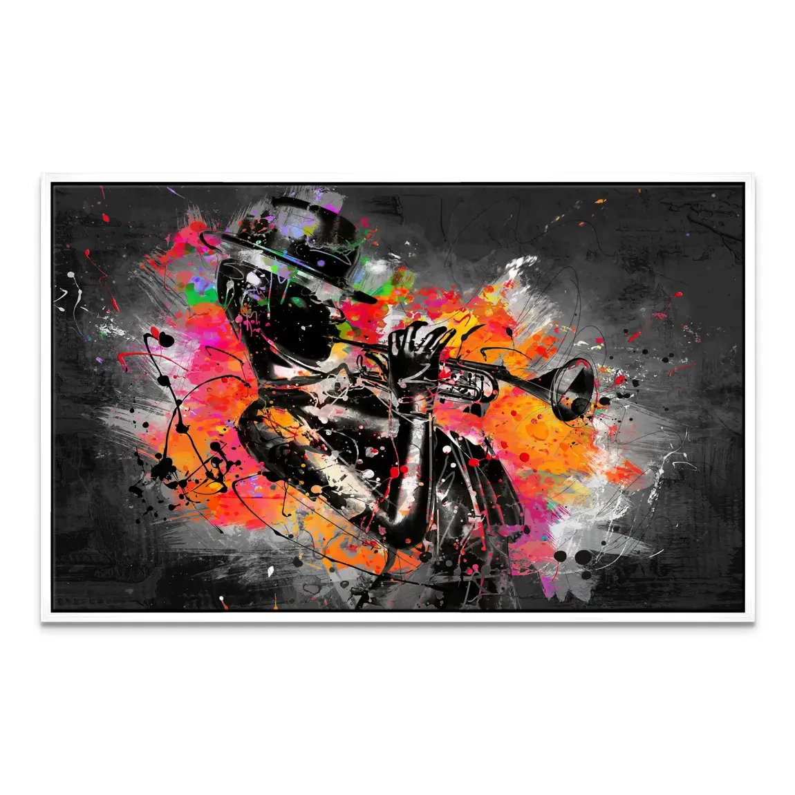 Jazzman Pop Style Leinwand Bild
