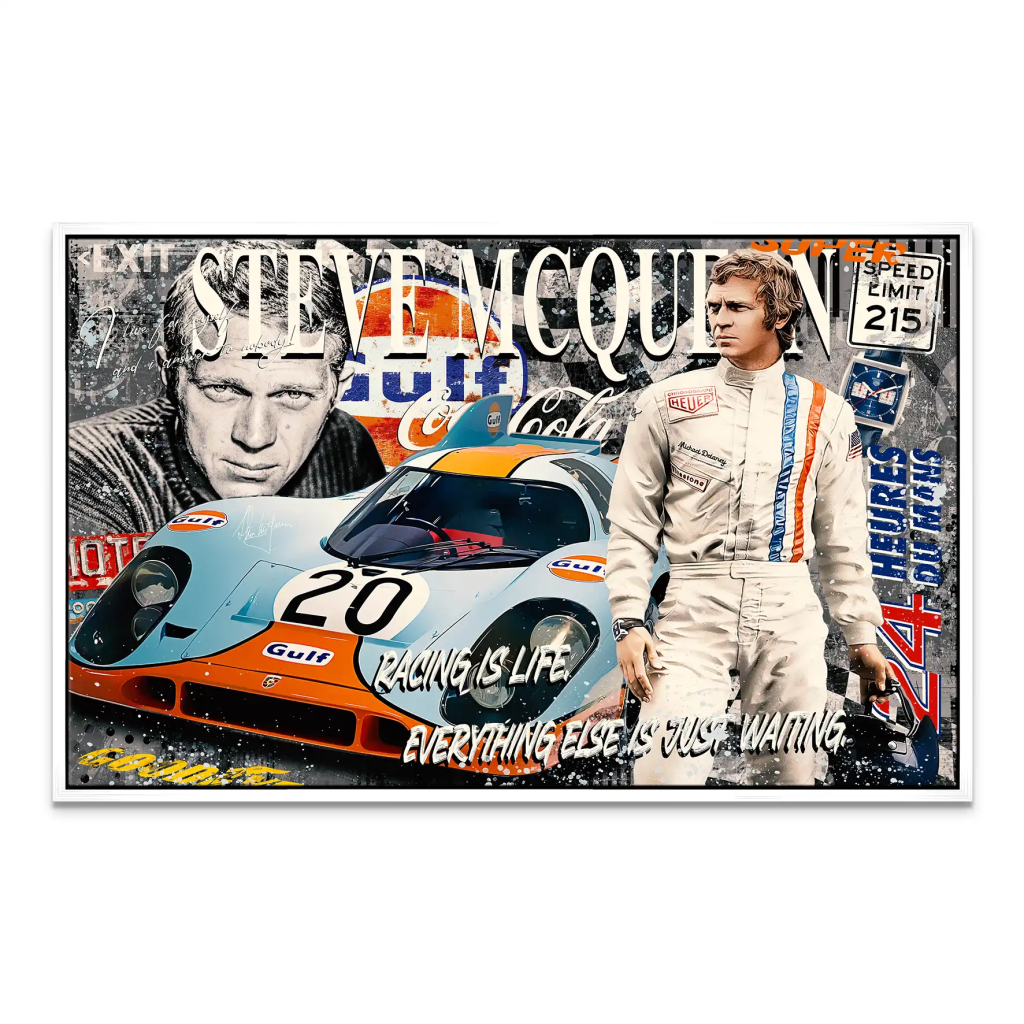 Steve Gulf Racing Leinwand Bild INGALERIE