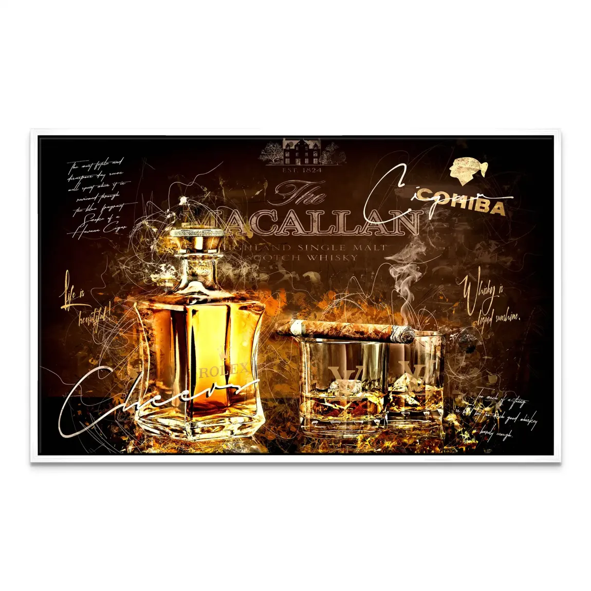 Whisky Lounge Art Leinwand Bild INGALERIE