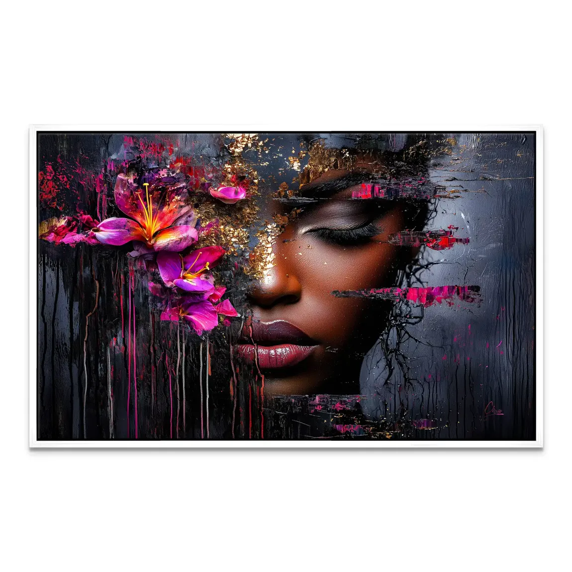 Magie aus Farbe und Gold Leinwand Bild INGALERIE