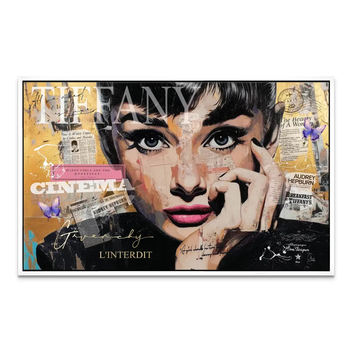 Audrey Pop Art Leinwand Bild