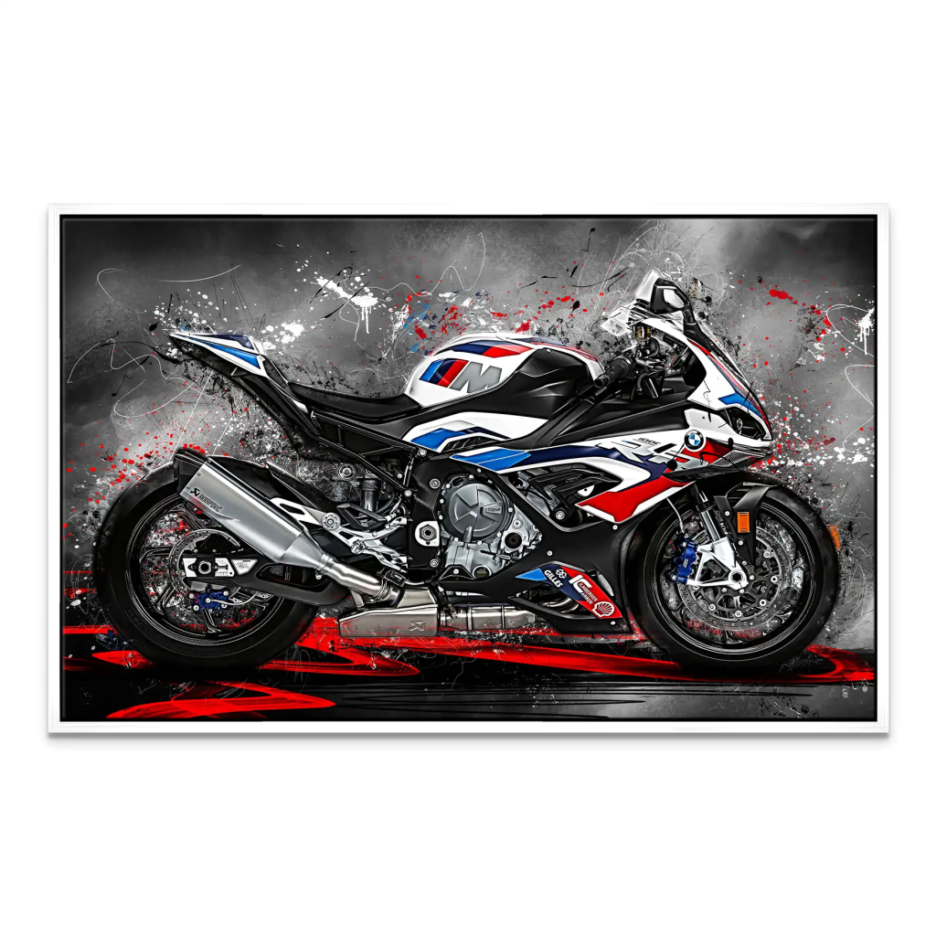 BMW M1000RR Abstrakt Leinwand Bild INGALERIE