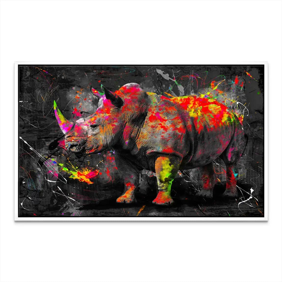 Nashorn Abstrakt Nr.3 Leinwand Bild INGALERIE